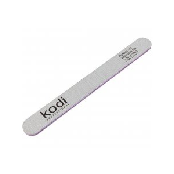 №104 Straight nail file 220/220 (color: grey, size: 178/19/4) Kodi Professional