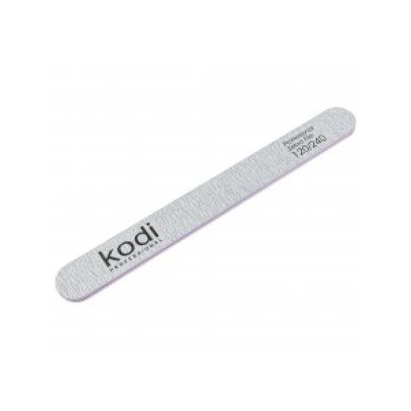 №142 Straight nail file 120/240 (color: light-grey, size: 178/19/4) Kodi Professional