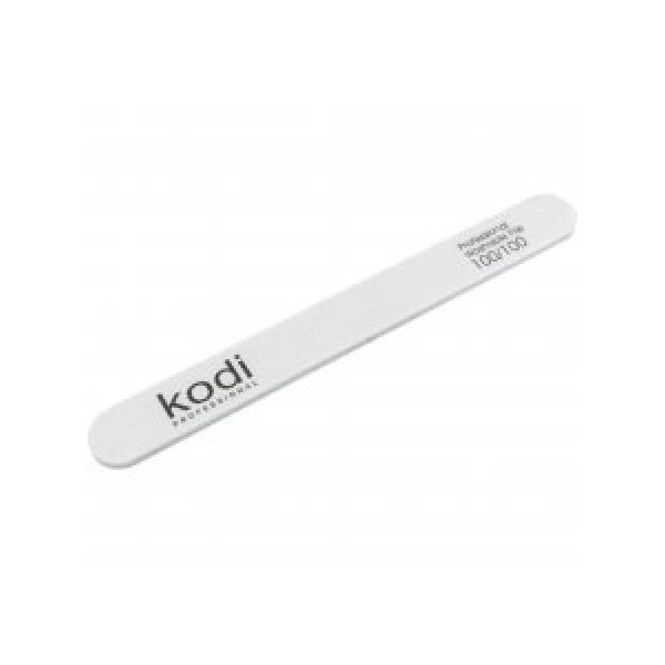 №18 Пилка для ногтей прямая 100/100 (цвет: белый, размер:178/19/4) Kodi Professional