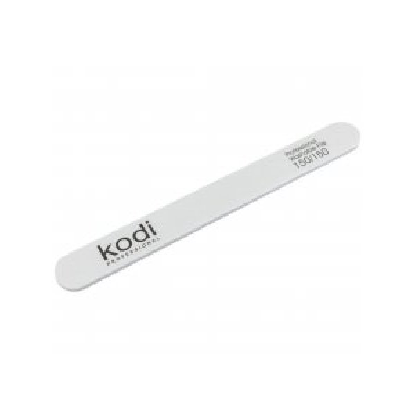 №19 Пилка для ногтей прямая 150/150 (цвет: белый, размер:178/19/4) Kodi Professional