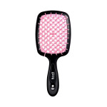 Щетка для волос Soft Touch черная со светло-розовыми зубцами Kodi Professional