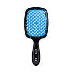 Щетка для волос Soft Touch черная с синими зубцами Kodi Professional
