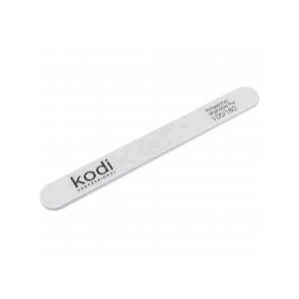 №22 Straight nail file 100/180 (color: white, size: 178/19/4) Kodi Professional