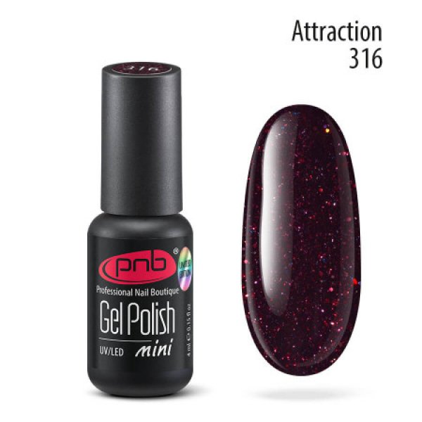 Gel polish №316 Attraction (mini) 4 ml. PNB