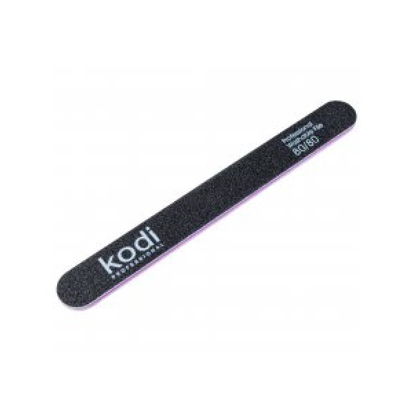 №44 Straight nail file 80/80 (color: black, size: 178/19/4) Kodi Professional