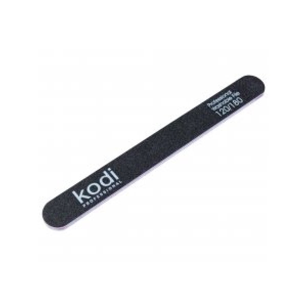 №53 Straight nail file 120/180 (color: black, size: 178/19/4) Kodi Professional