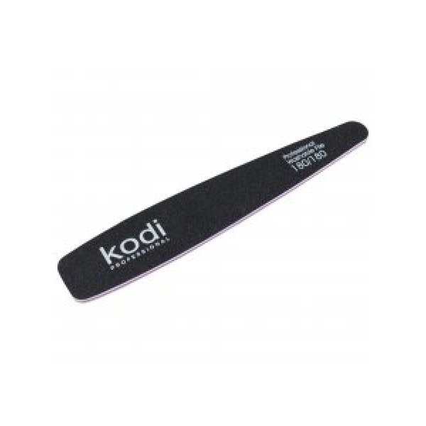 №59 Пилка для ногтей конусная 180/180 (цвет: чорный, размер:178/32/4) Kodi Professional
