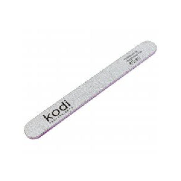 №99 Straight nail file 80/80 (color: grey, size: 178/19/4) Kodi Professional