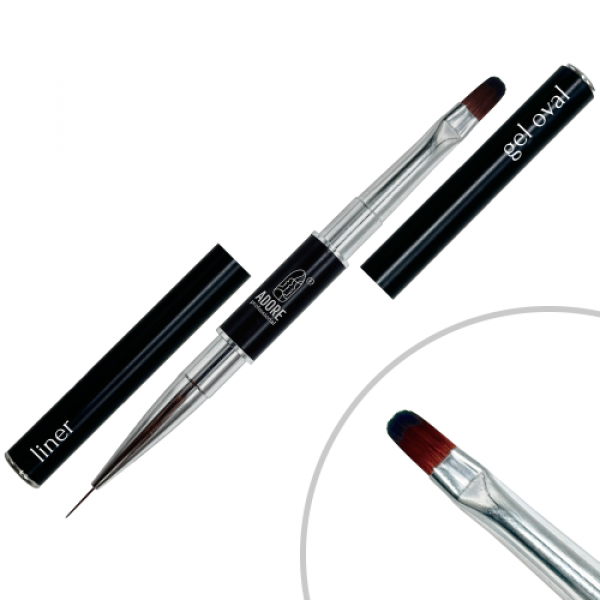 Double-sided Brush Gel Oval & Liner ADORE