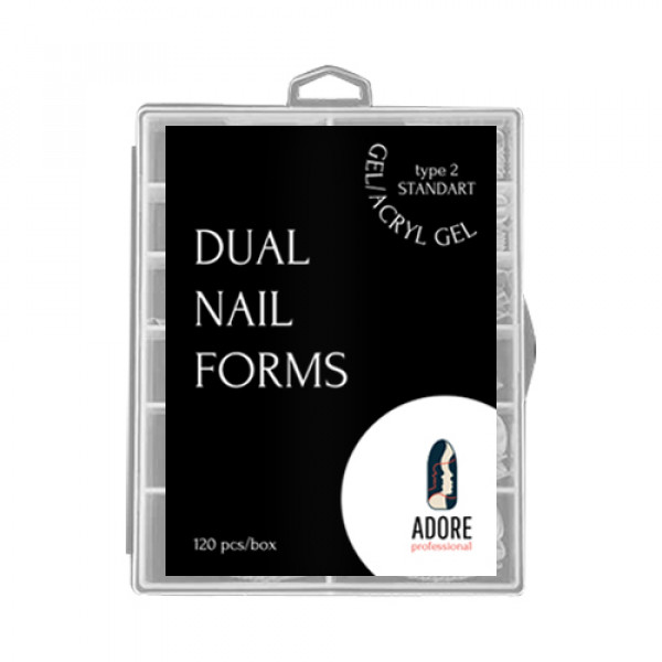 Dual Nail Forms 120 pcs type 2 ADORE