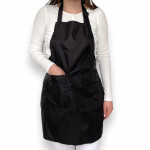 Apron (black, short) with three pockets 