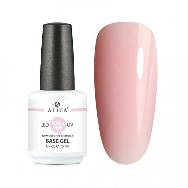 Base Gel Flush pink (soak off) 15 мл ATICA