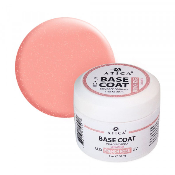 Base Gel French Rose Fiber (soak off) 30 ml ATICA