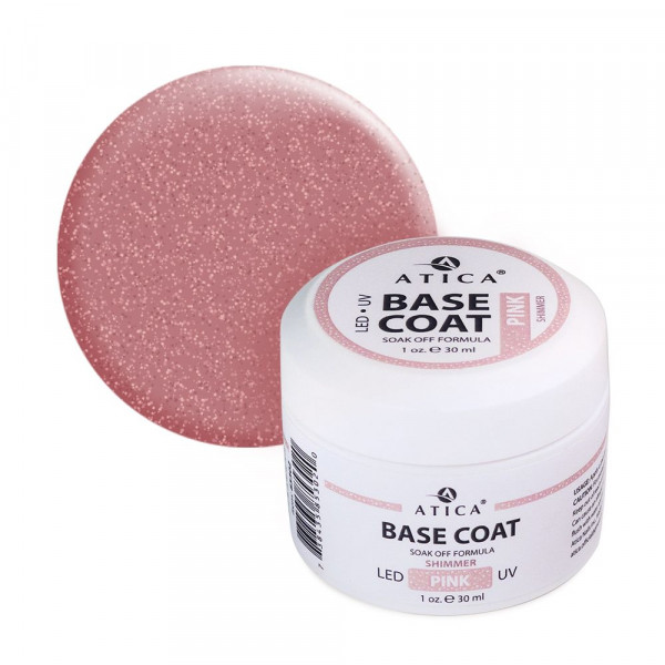 Base Gel Pink Shimmer 30 мл ATICA