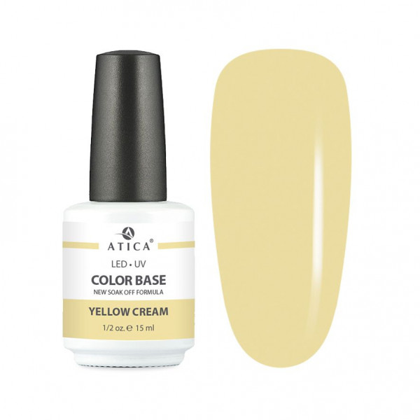 Color Base Gel Yellow Cream (soak off) 15 мл ATICA