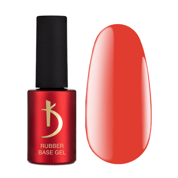 Color Rubber Base Gel Bright Red 7 ml. Kodi Professional