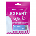 A set off white removable one-off files for pedicure grater EXPERT (DFE-10-80w) (30 pcs) Staleks