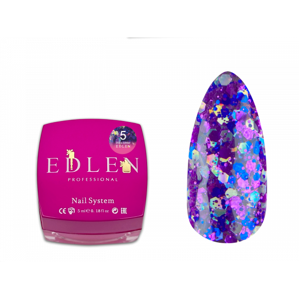 Disco Glitter №05 5 ml. EDLEN
