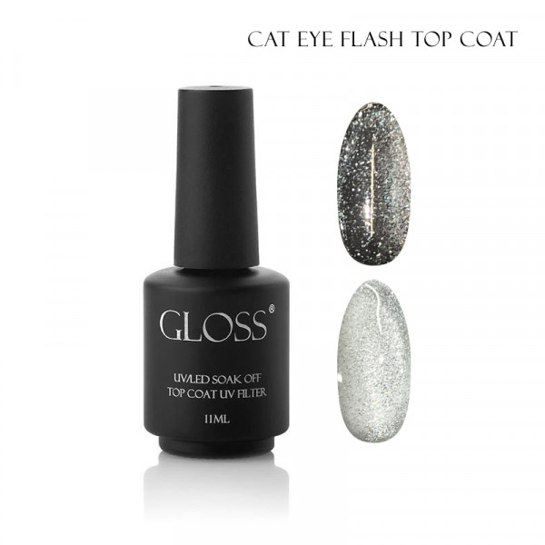 GLOSS Cat eye flash top coat, 11 ml