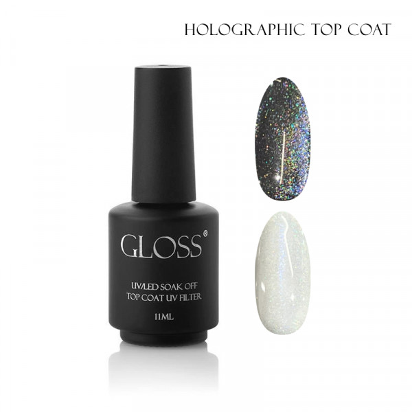 GLOSS Holographic top coat, 11 ml