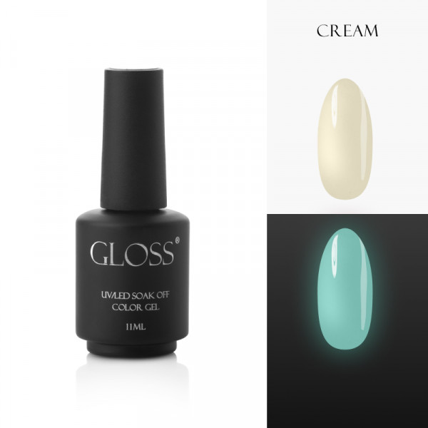 Luminescent gel polish Cream Elf, 11 ml. GLOSS