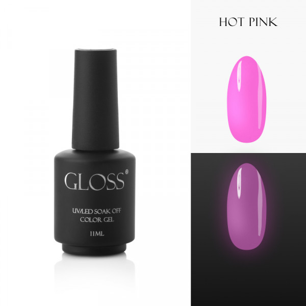 Luminescent gel polish Hot Pink Elf, 11 ml. GLOSS