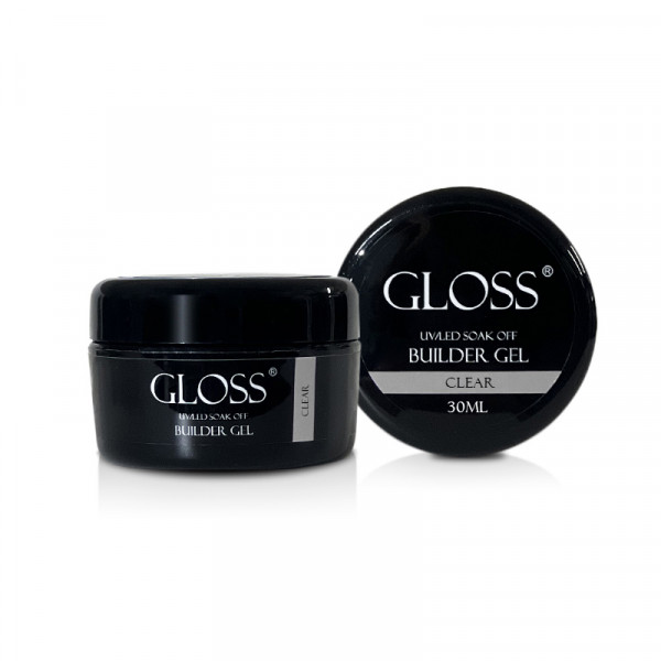 Однофазный гель Builder Gel GLOSS Clear, 30 мл