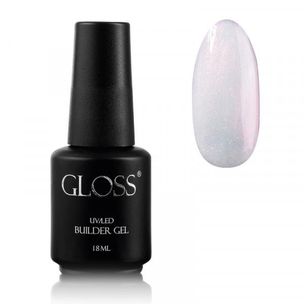 Single-phase gel Builder Gel GLOSS Pink Silver, 18 ml