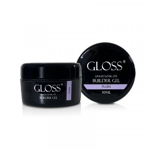 Однофазный гель Builder Gel GLOSS Plum, 30 мл