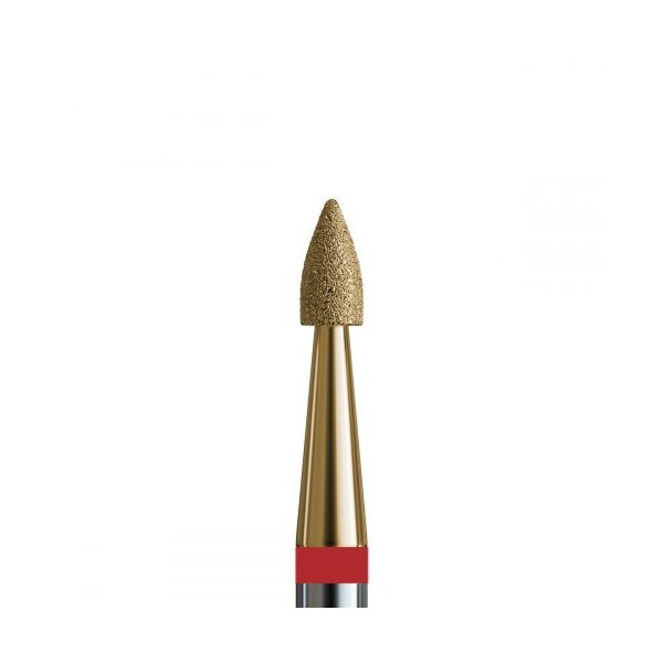 Buffing head, red, flame small 1.8 mm, zirconium spraying (№132 V104.243.514.018_Z) Kodi Professional