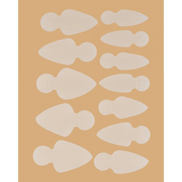 Silicone Mold - Stencils for French manicure on top forms Short Oval (12 pcs/set) Kodi Professional