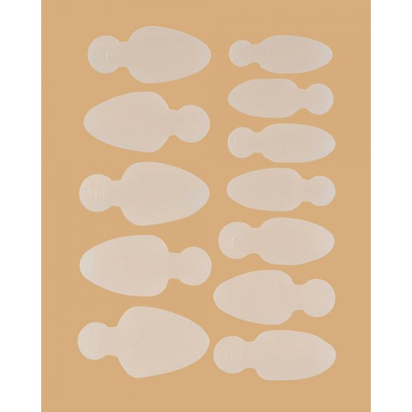 Silicone Mold - Stencils for French manicure on top forms Long Oval (12 pcs/set) Kodi Professional