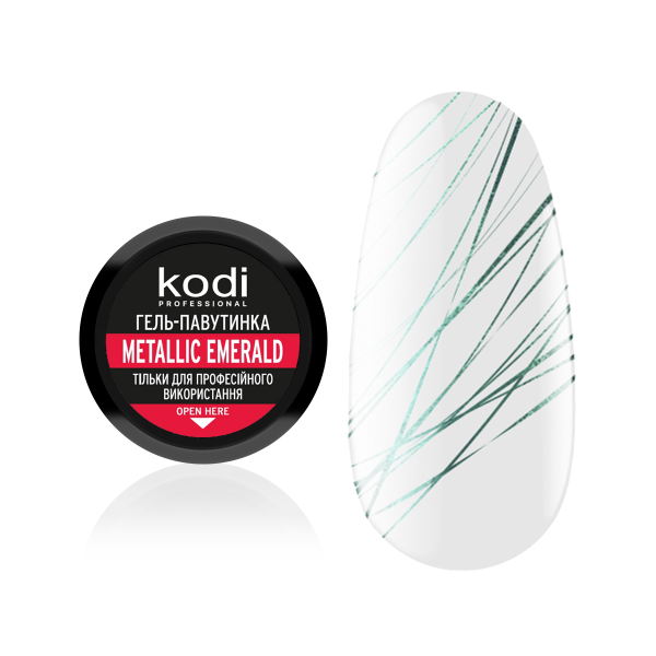 Spider Gel for Nails (color: metallic emerald) 4 ml. Kodi Professional