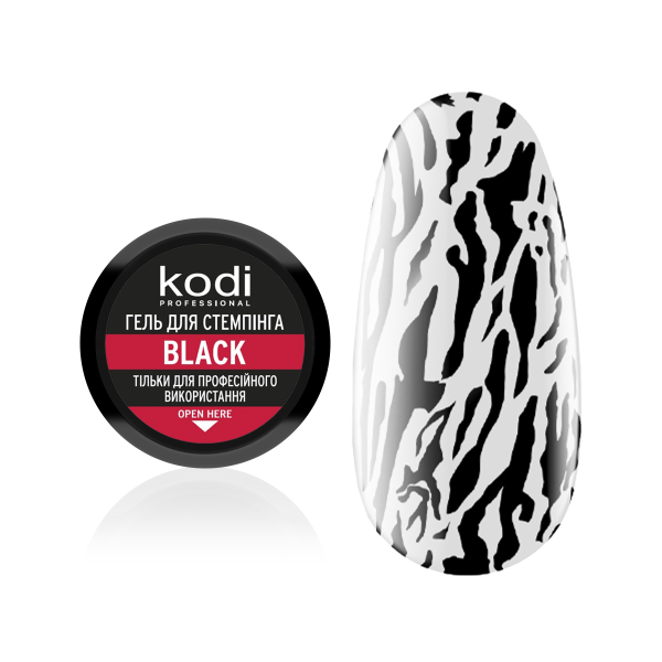 Stamping gel color: black Kodi Professional 4 ml