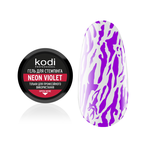 Stamping gel color: neon violet Kodi Professional 4 ml