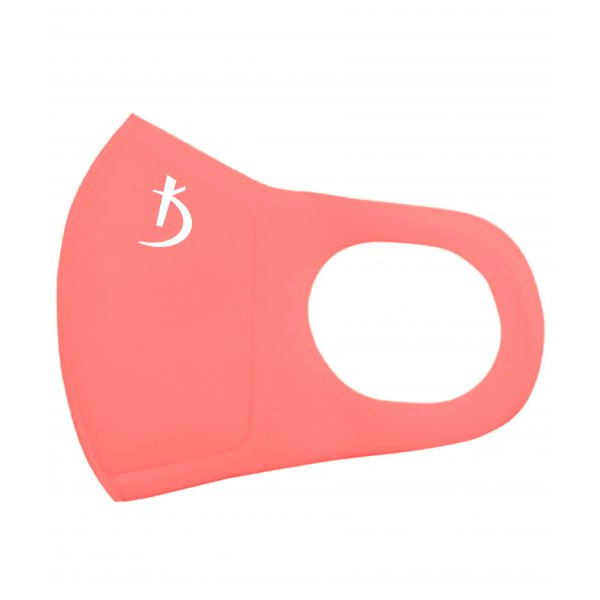 Two-layer neoprene mask without valve, coral with logo Kodi Professional