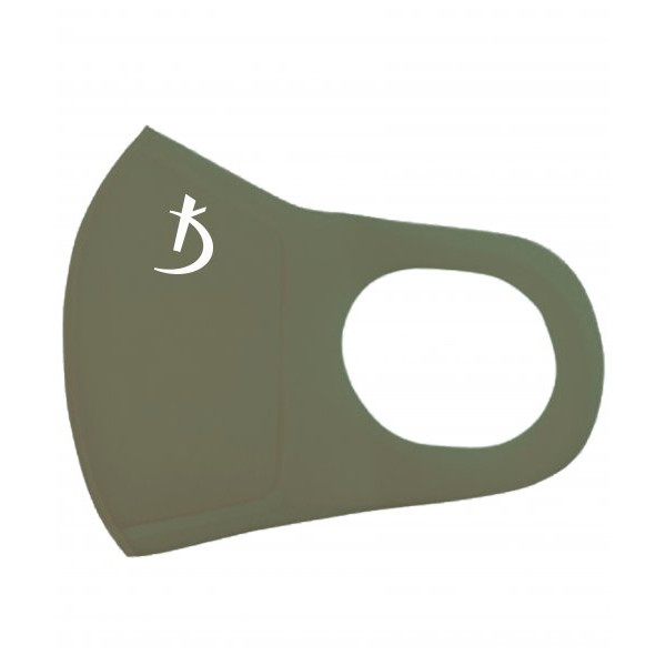 Two-layer neoprene mask without valve, khaki with logo Kodi Professional