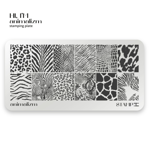 Stamping plate - STAMP IT plate Animalizm ADORE