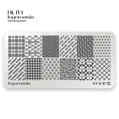 Stamping plate - STAMP IT plate Logomania ADORE