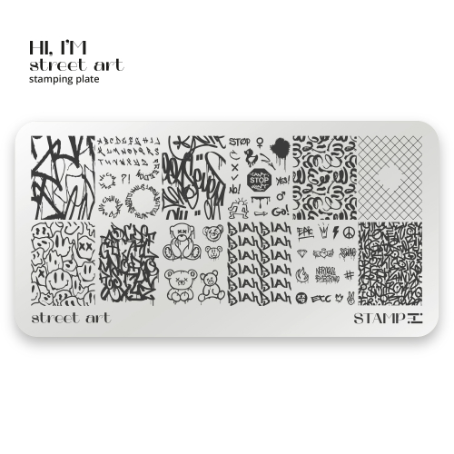 Stamping plate - STAMP IT plate Street Art ADORE