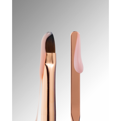 DARK Кисточка двухсторонняя черная (шпатель + закругленный гель 10 мм)