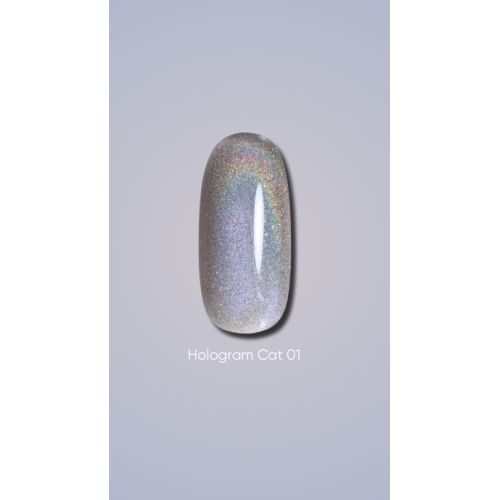 Dark Gel Polish Hologram cat 01, 6 ml