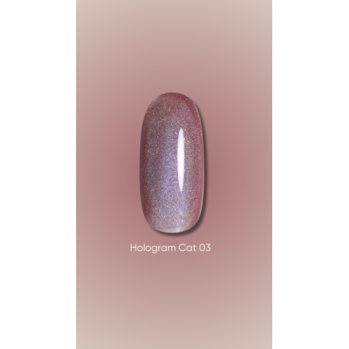 Dark Gel Polish Hologram cat 03, 6 ml