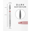 Diamond nail drill bit, obtuse flame, red, 2.3x10 mm, DARK