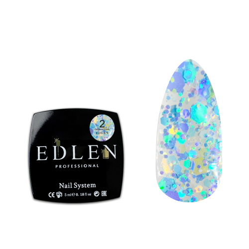 Confetti Glitter №02 Edlen 5 ml
