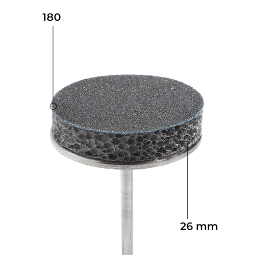 Buff disk 26 mm (black, 180 grit, 50 pcs.) Kodi Professional