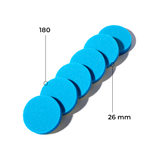 Buff disk 26 mm (blue, 180 grit, 50 pcs.) Kodi Professional