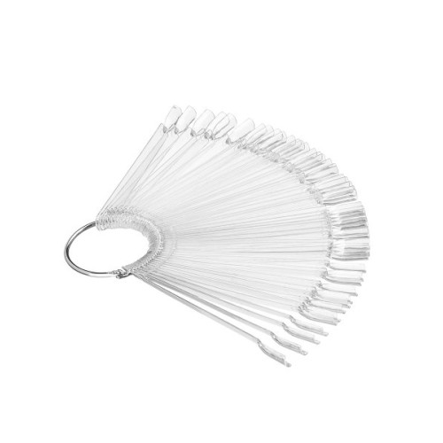 Demonstration palette-fan for gel polish (shape: oval color: transparent) Kodi Professional quantity: 50 pcs/pack
