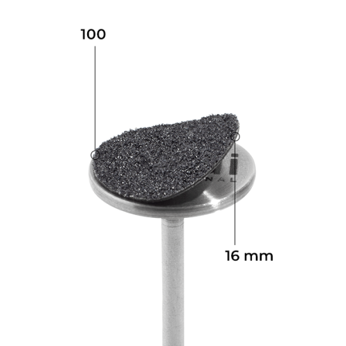 Disc 16 mm (black, 100 grit, without soft layer, 50 pcs.)  Kodi Professional