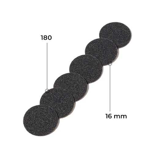 Disc 16 mm (black, 180 grit, without soft layer, 50 pcs.)  Kodi Professional